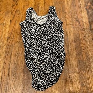 Leotard leopard print.